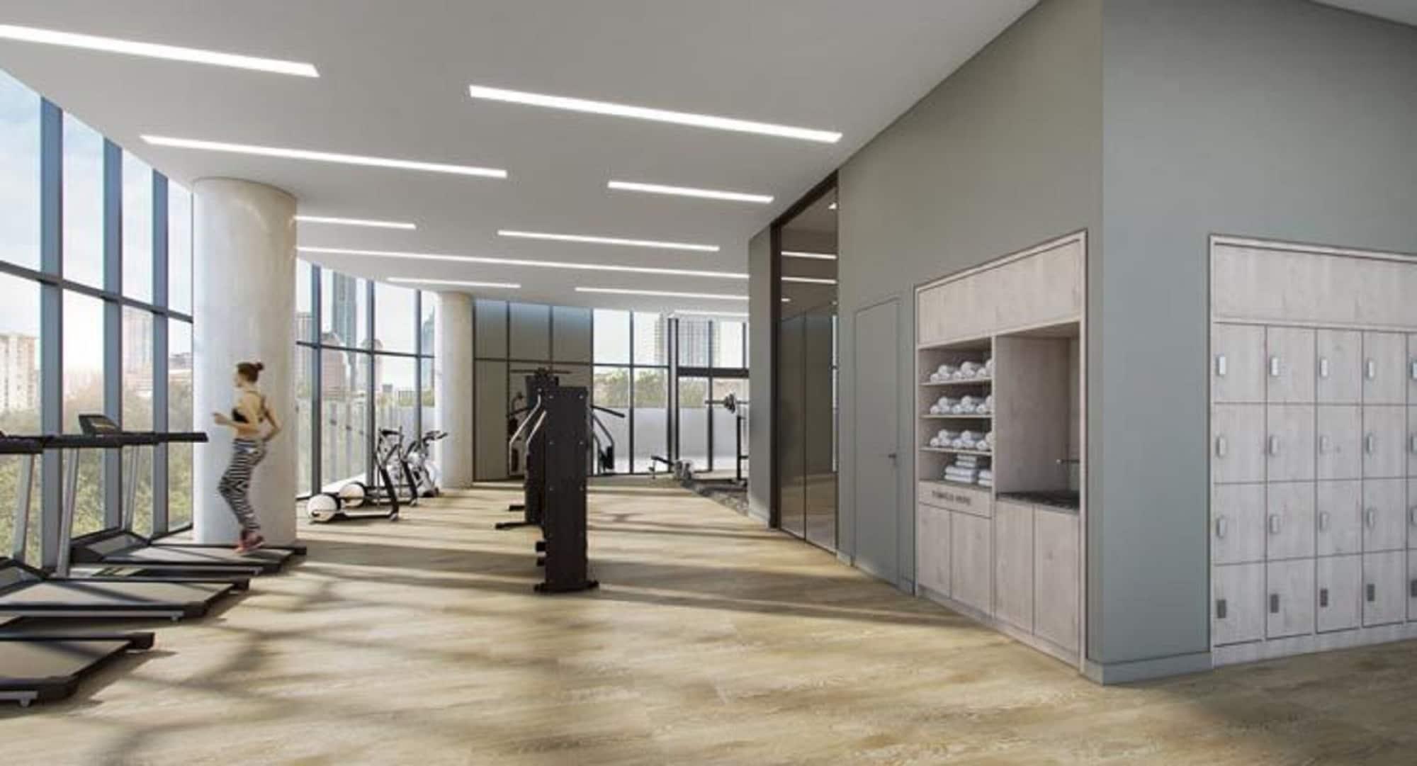 Oakwood Premier Melbourne Aparthotel Eksteriør bilde The gym